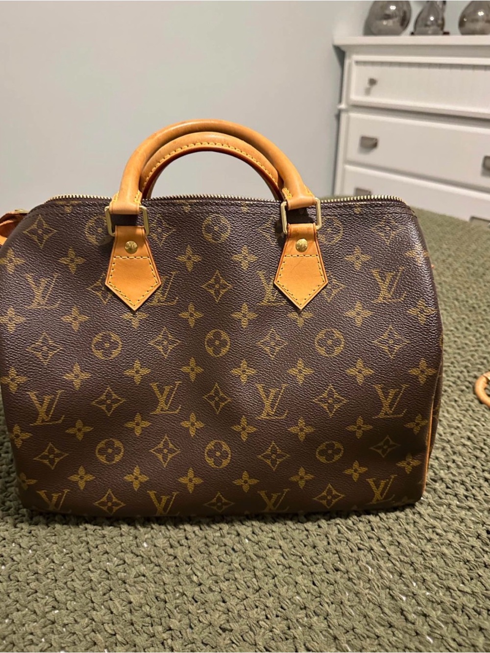 Louis Vuitton Monogram Canvas Duffle with Gold-Tone Padlock - Brown & Tan